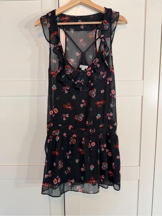 aerie Dresses & Skirts - aerie Navy Floral Tank with Bright Multicolor Blooms B12
